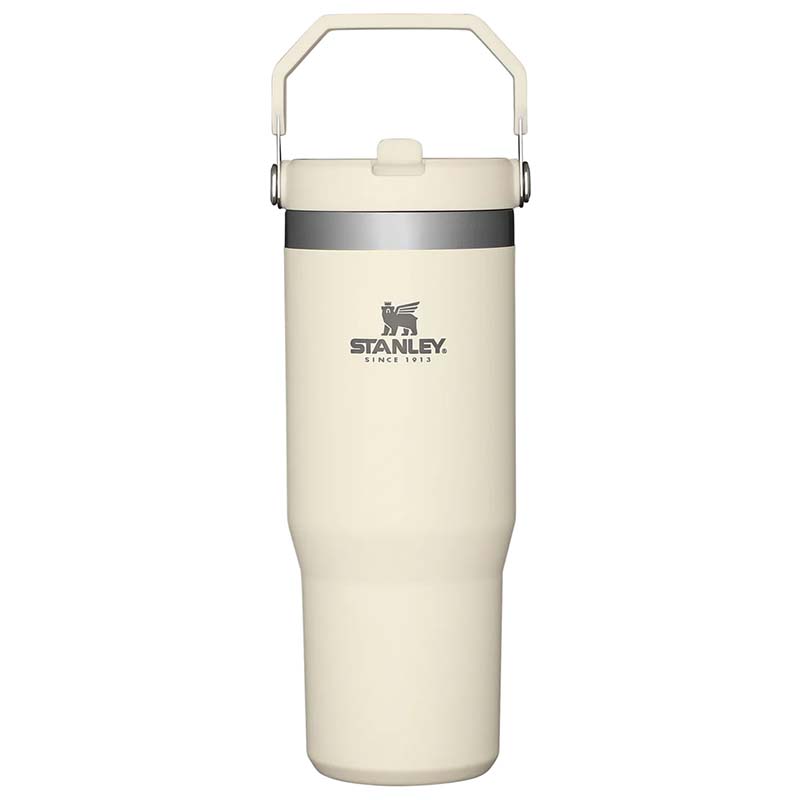 The 30oz IceFlow Flip Straw Tumbler in Cream