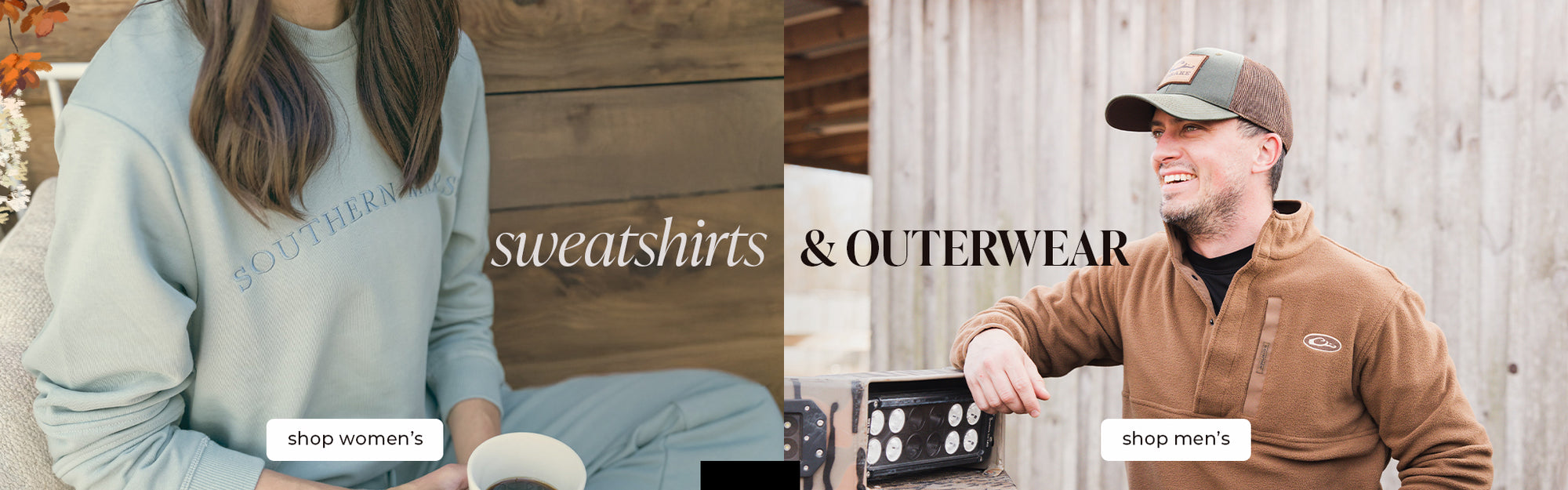 shop sweatshirts and outerwear