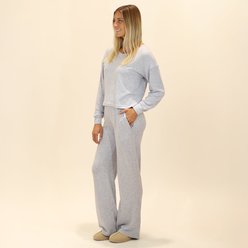 Wide Hacci Pant in Blue