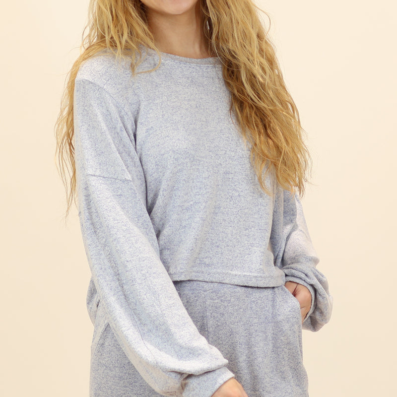 Hilo Hacci Long Sleeve Top in Blue