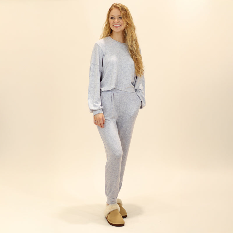 Hacci Jogger Pants in Blue