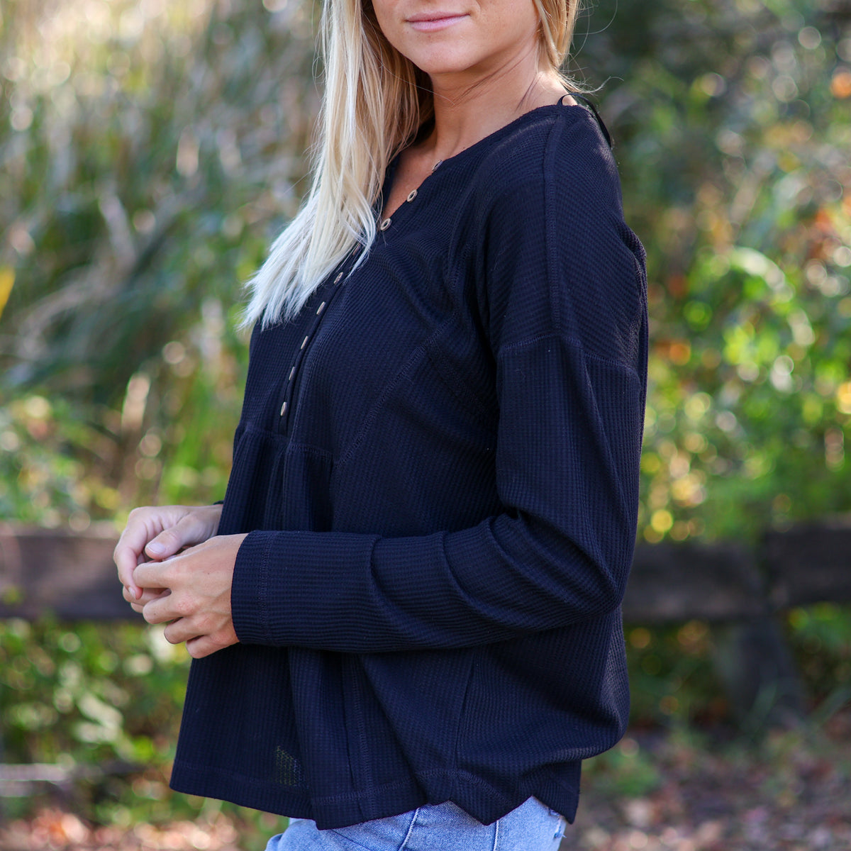 Babydoll Long Sleeve Henley