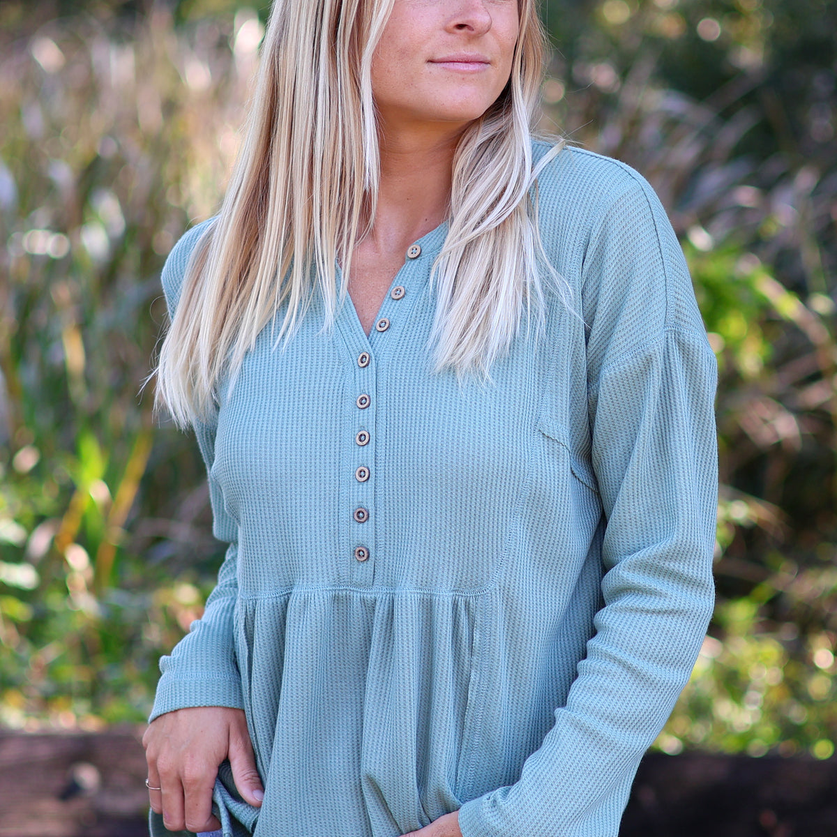 Babydoll Long Sleeve Henley