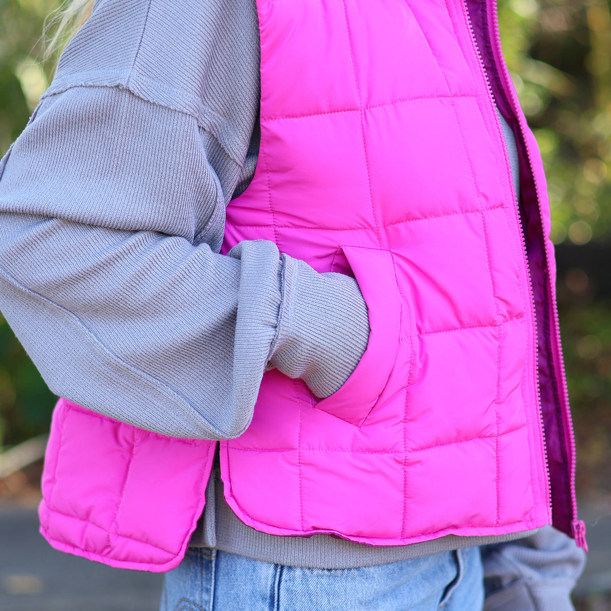 Tulip Hem Quilted Vest