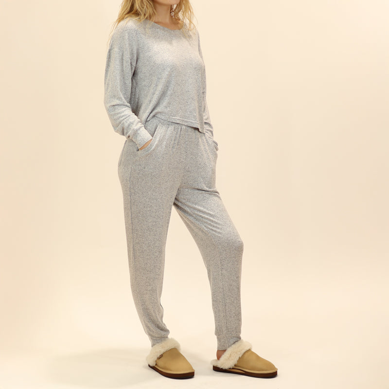 Hacci Jogger Pants in Grey