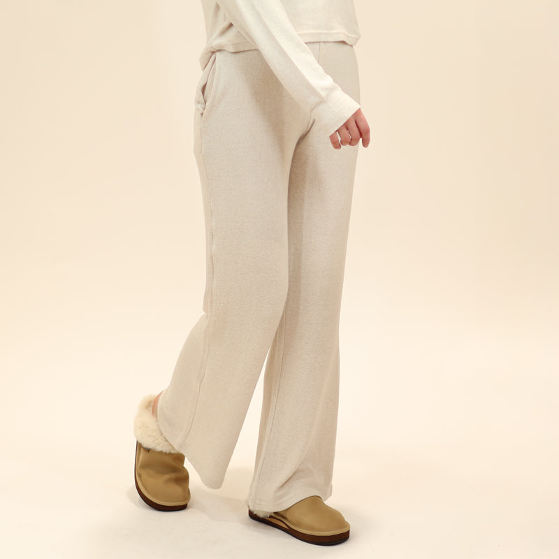 Wide Hacci Pant in Oat