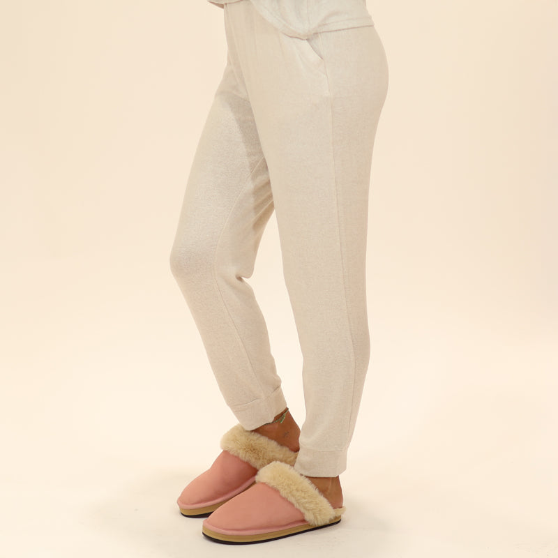 Hacci Jogger Pants in Oat