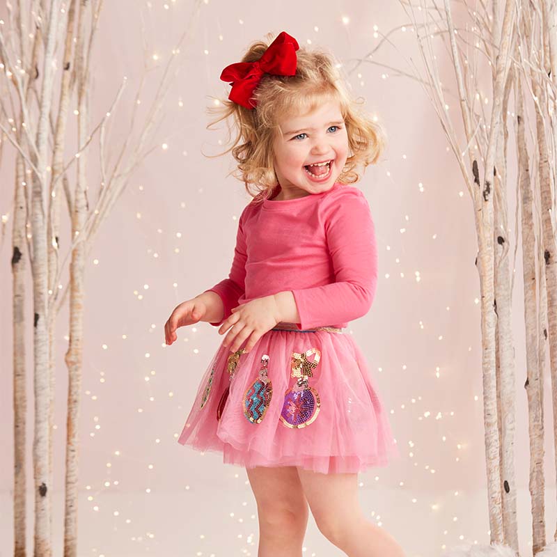 Toddler Pink Christmas Sequin Tutu