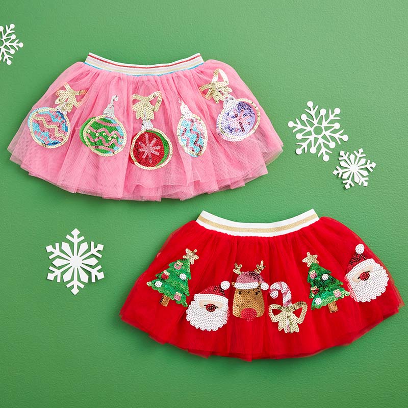 Toddler Pink Christmas Sequin Tutu