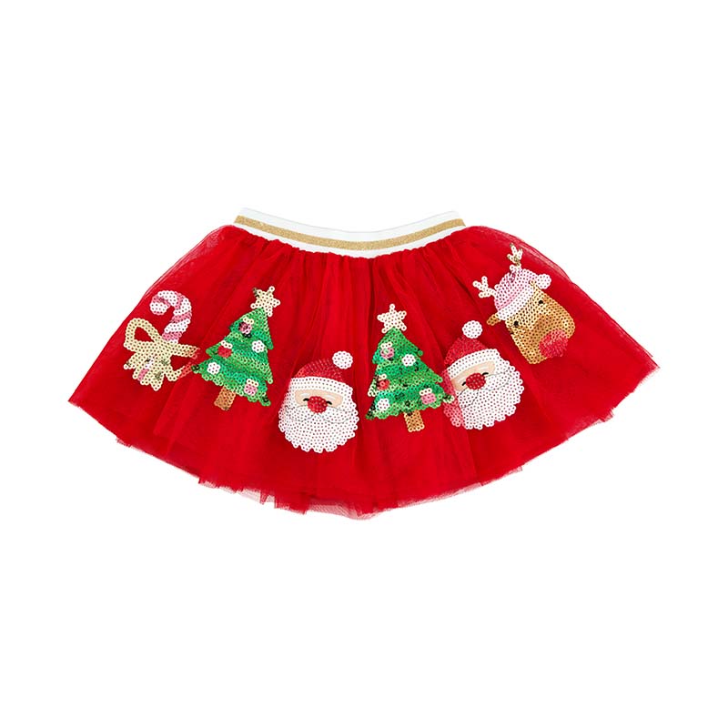 Toddler Red Christmas Sequin Tutu