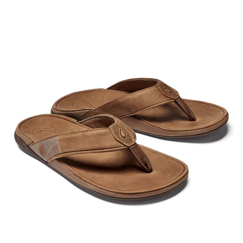 Men&#39;s Tuahine Waterproof Leather Sandals in Toffee