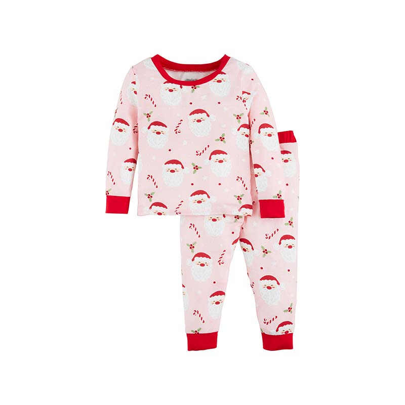 Toddler Pink Santa Glow Pajamas