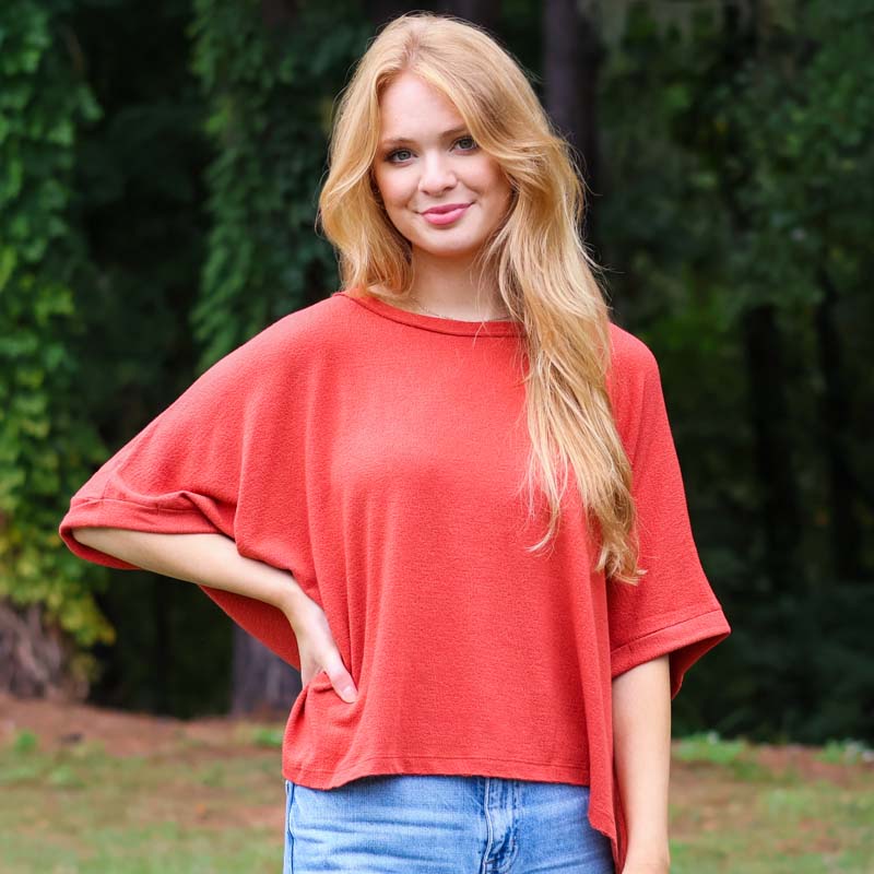 Dolman Sleeve Boxy Top