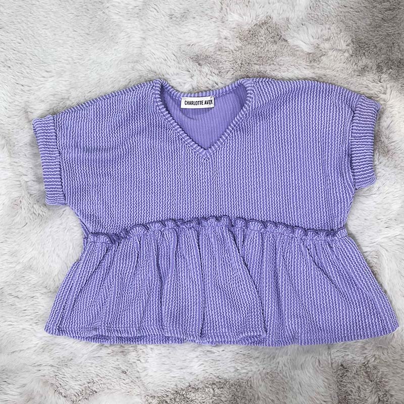 Youth Ribbed Babydoll Top