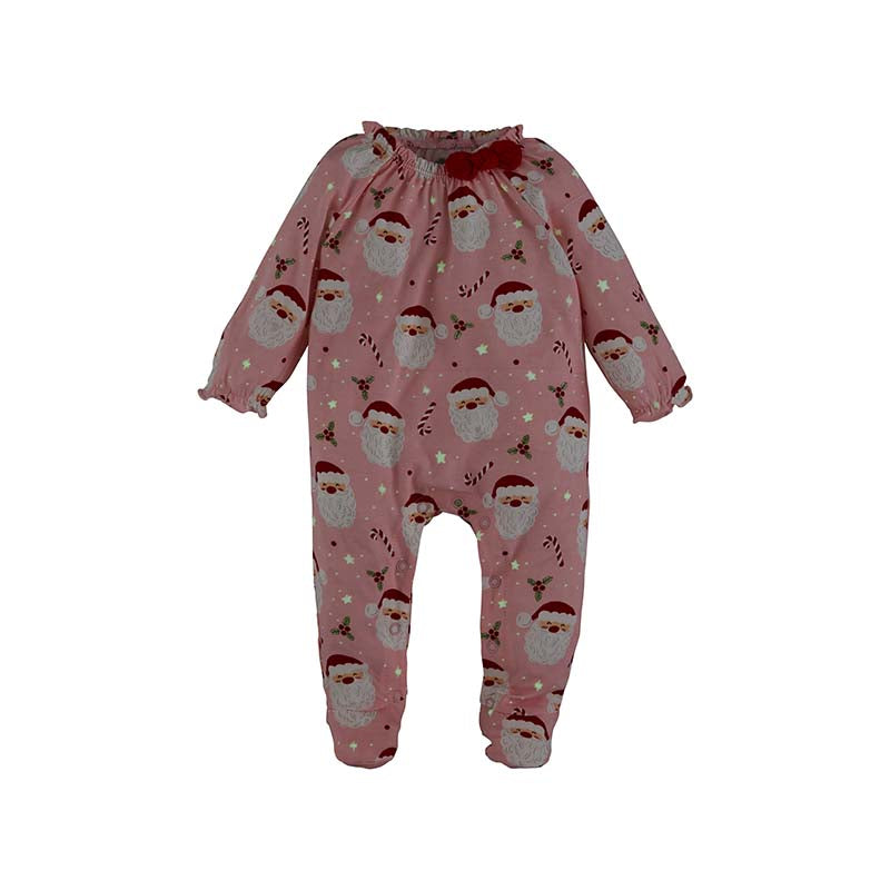 Baby Pink Santa Glow Onesie