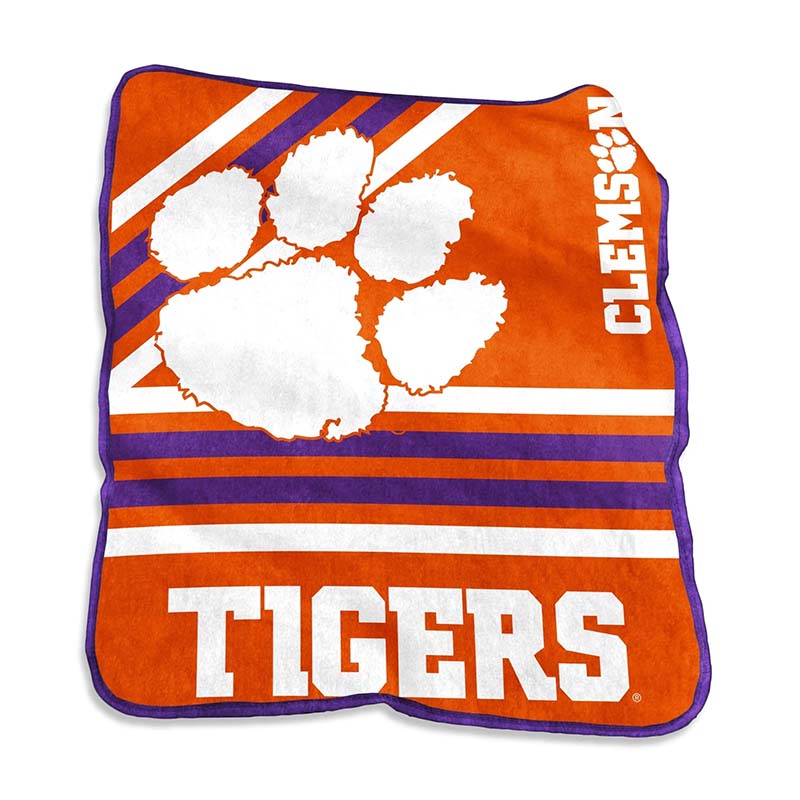 Clemson Raschel Blanket