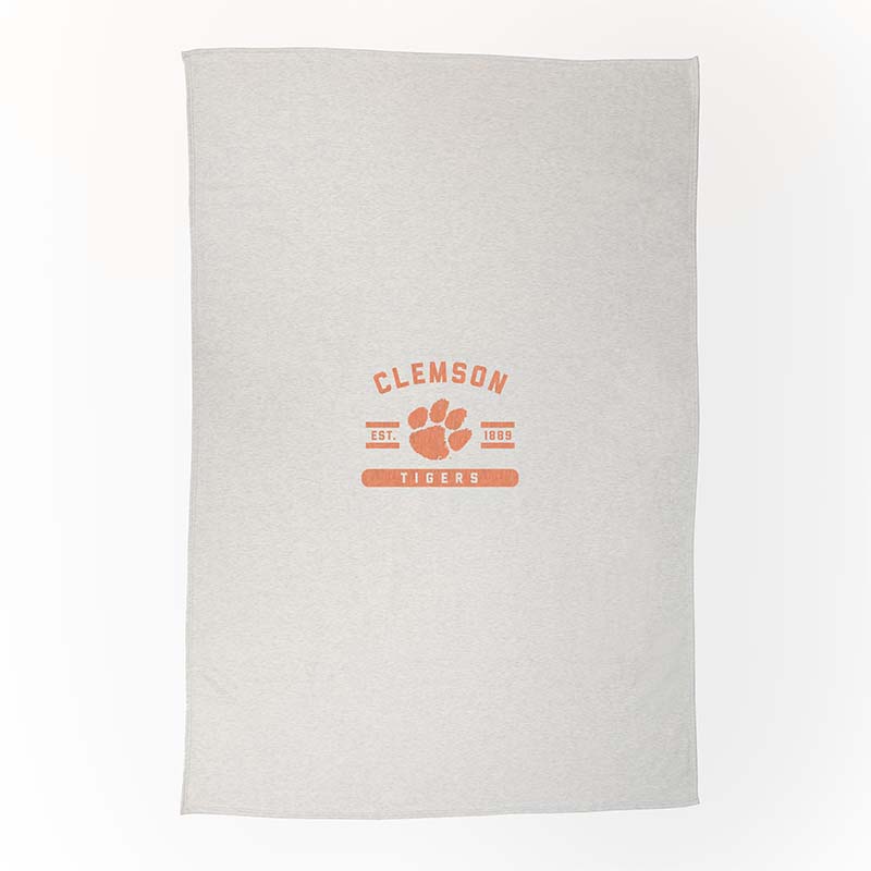 Clemson Oatmeal Sweatshirt Blanket