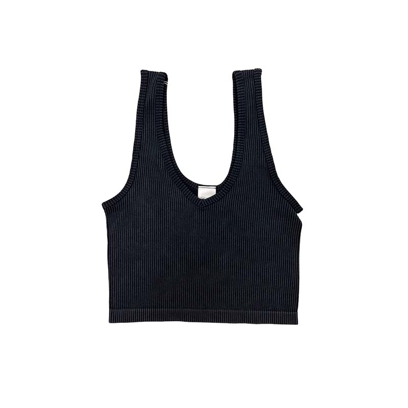 Youth Ribbed Cropped Tank