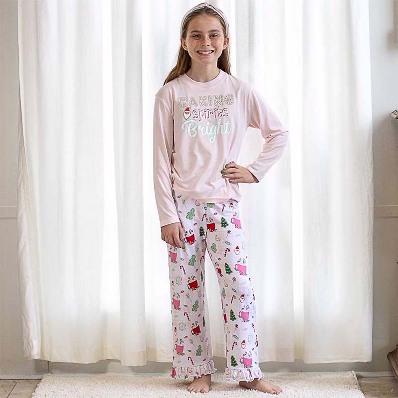 Youth Baking Spirits Bright Ruffle Pajama Pants