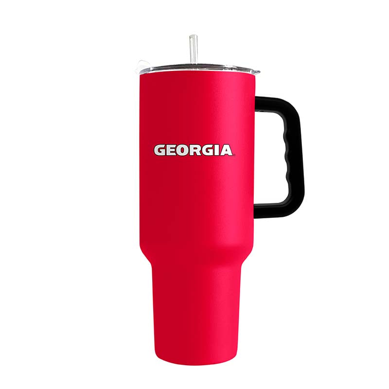 UGA 40oz Travel Handled Tumbler