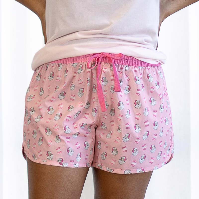 Women's HoHoHo Santa Pajama Shorts