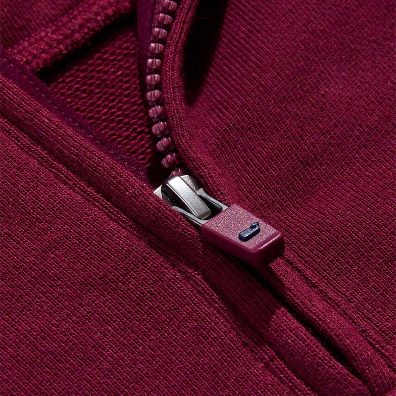 Men&#39;s Corduroy Shoulder Shep Quarter Zip Pullover in crimson