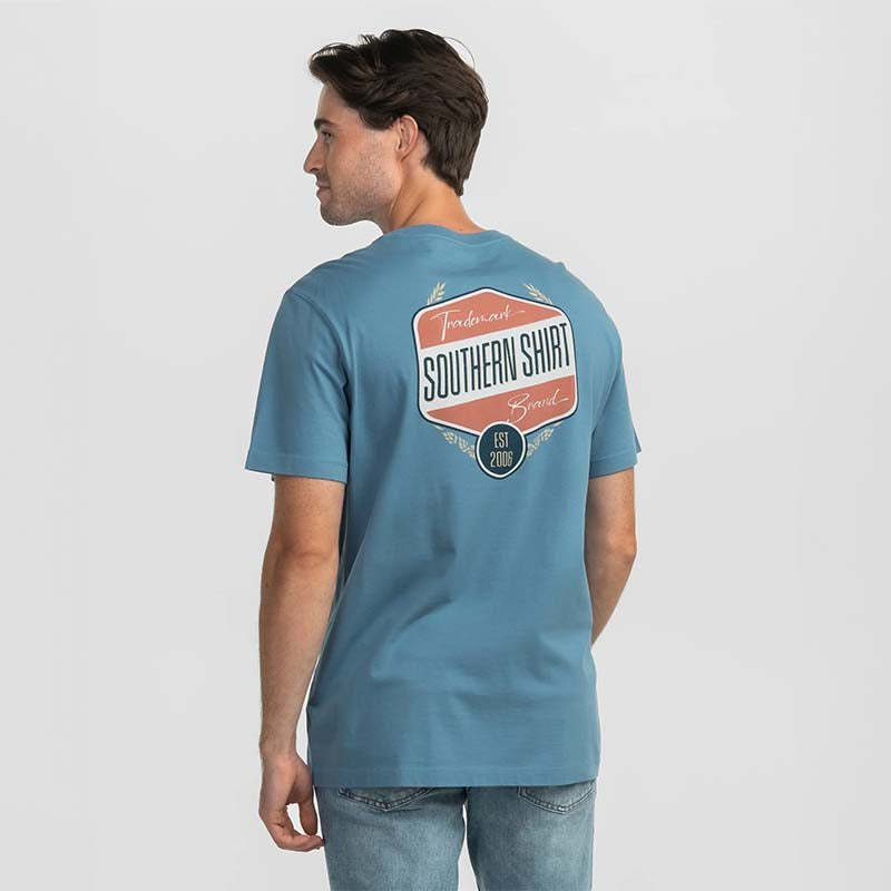 Southern Shirt Makers Badge Short Sleeve T-Shirt in Blue