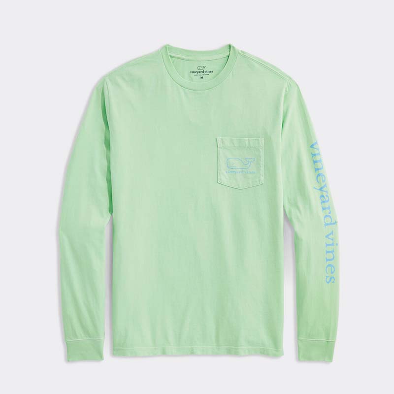 Garment Dyed Vintage Whale Long Sleeve T-Shirt