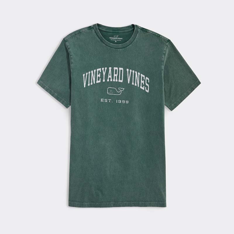 Heritage Wash Short Sleeve T-Shirt in Hunter Green