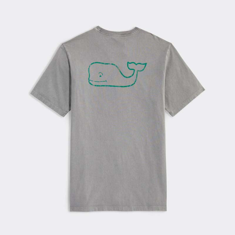 Heritage Wash Whale Short Sleeve T-Shirt in grey