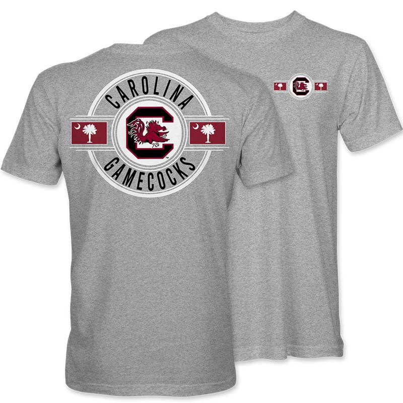 Grey USC Palm Shield Short Sleeve T-Shirt