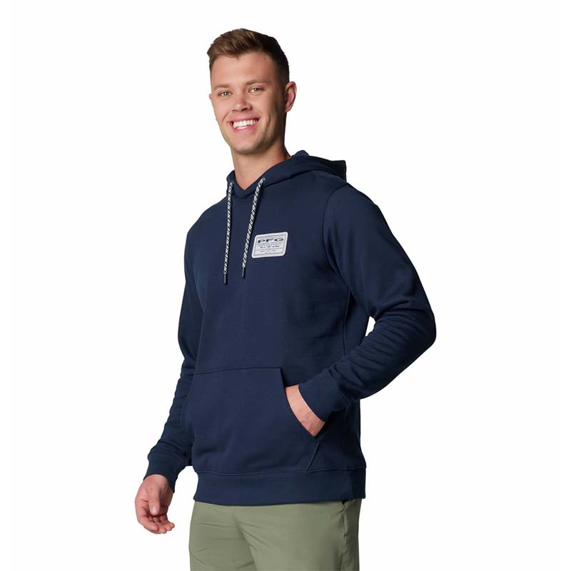 Side shot of Columbia Sportswear Collegiate Navy PFG Castback™ Hoodie