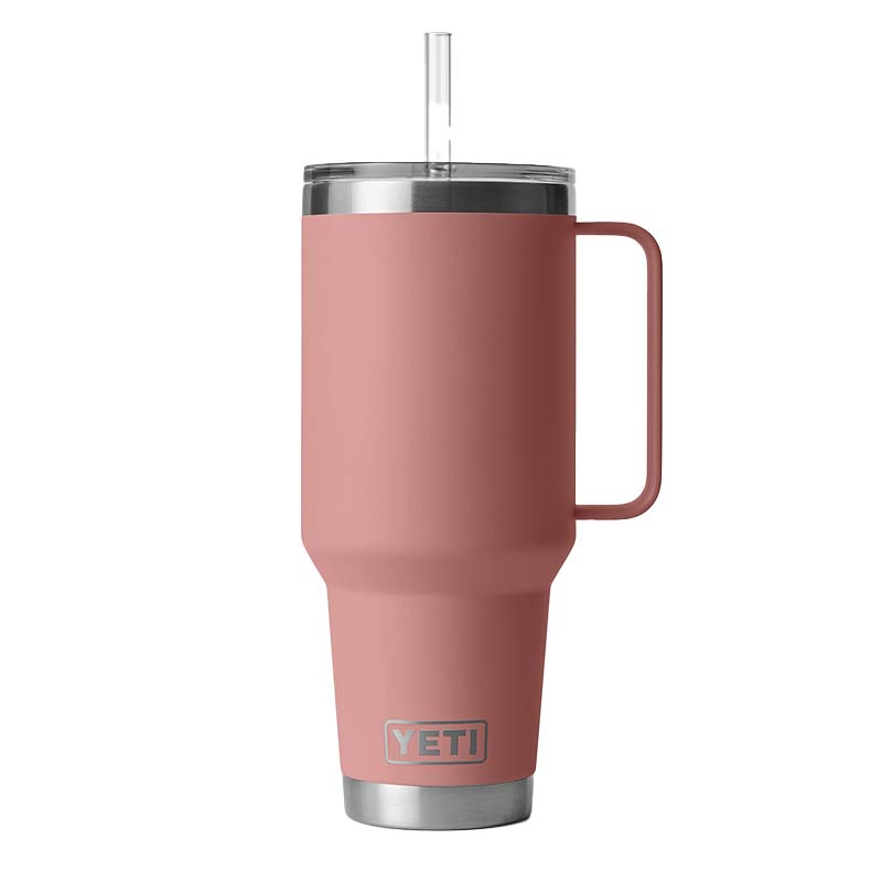 Yeti Sandstone Pink Rambler 42oz Straw Mug