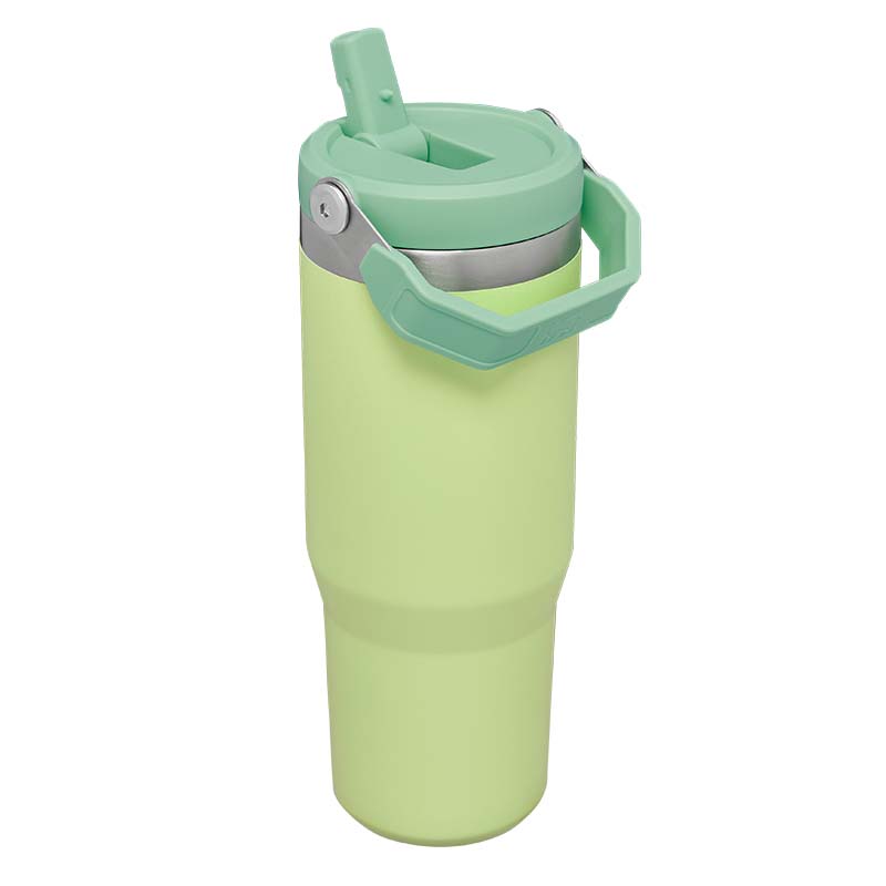 The 30oz IceFlow Flip Straw Tumbler in Citron