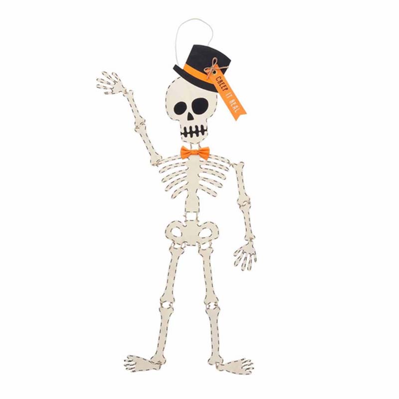 Mud Pie Skeleton Top Hat Door Hanger