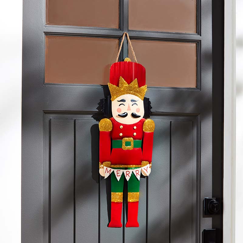 Tin Nutcracker Door Decor