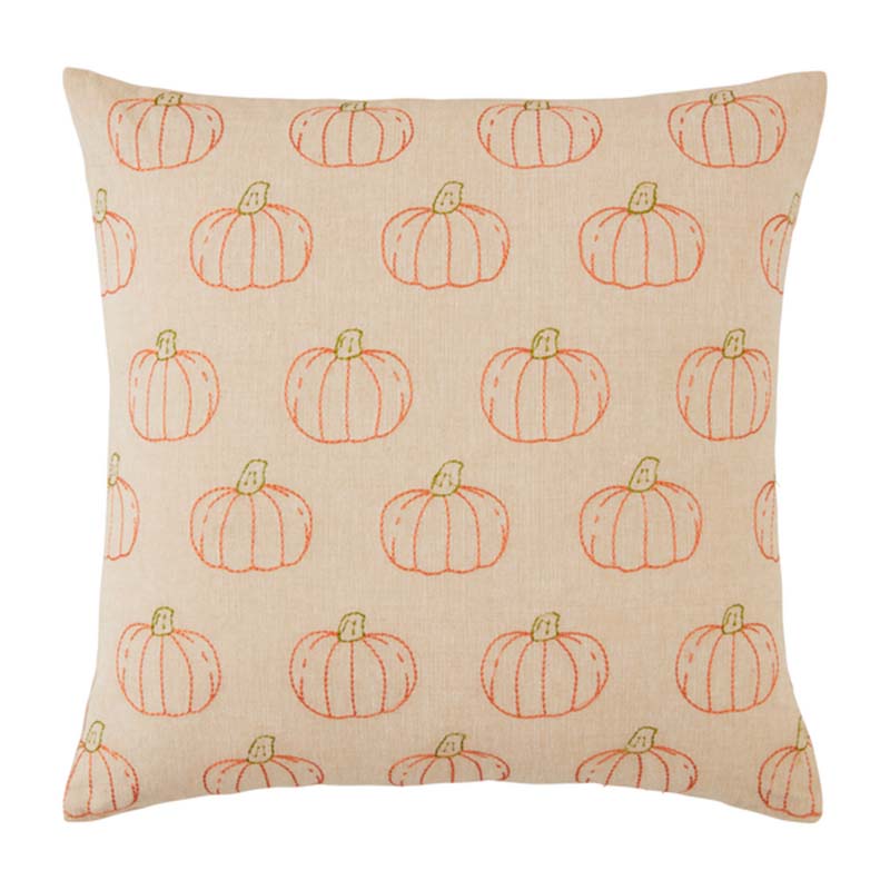 Mud Pie Embroidered Pumpkin Pillow