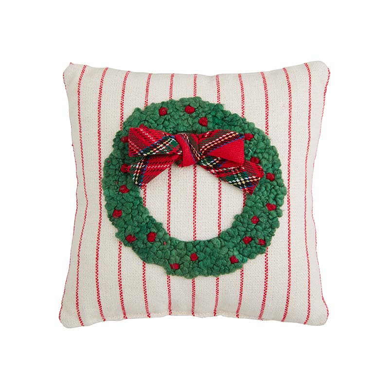 Wreath Classic Christmas Mini Pillow