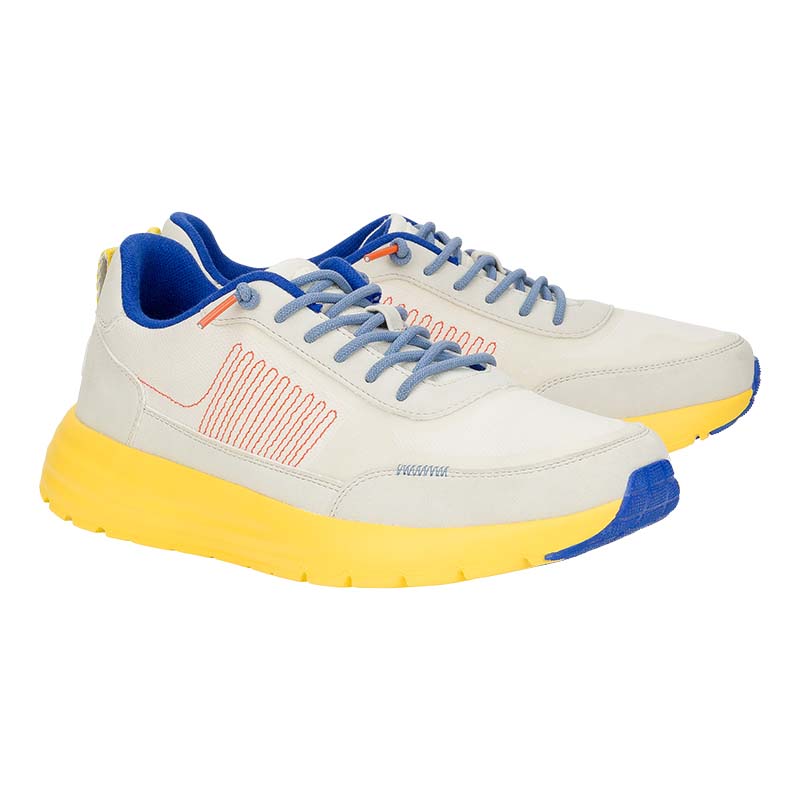 Hey Dude&#39;s Men&#39;s Sirocco Alta Neon in Heather Grey Yellow