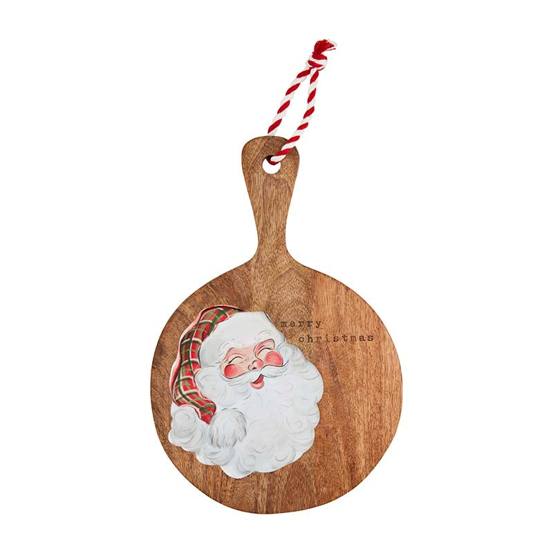 Round Santa Wood Enamel Board