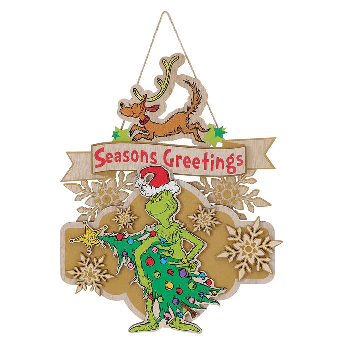 Grinch &amp; Max Door Hanger