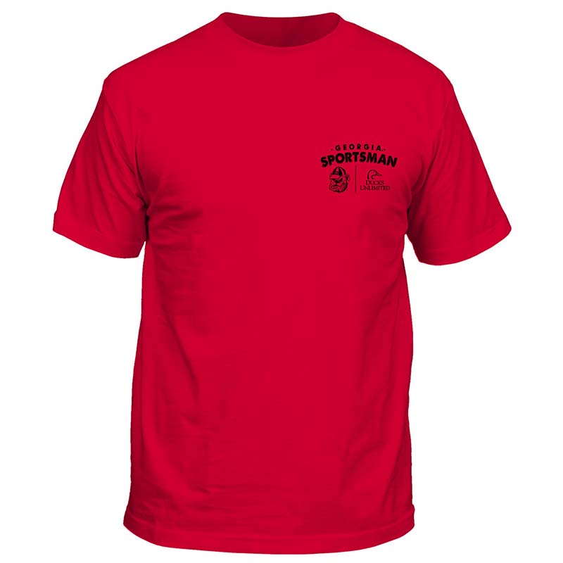 Front shot of Ducks Unlimited UGA Open Season Lab Short Sleeve T-Shirt