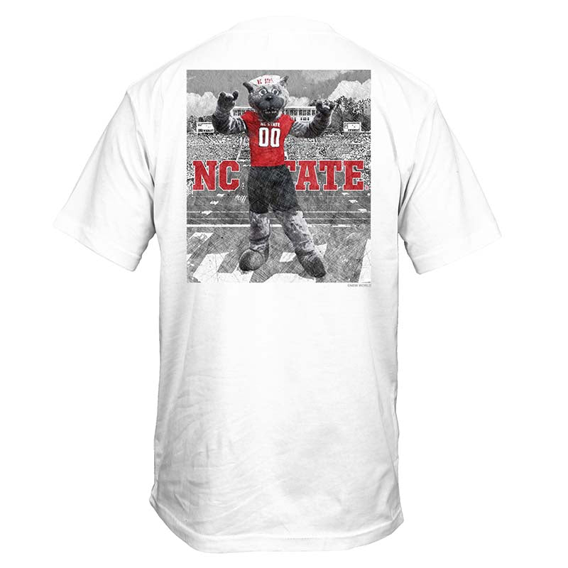 NC State Drawn Field Mascot Short Sleeve T-Shirt