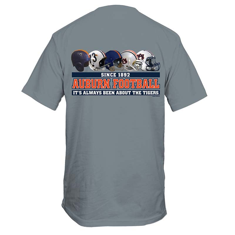 Auburn Past and Present Helmets Short Sleeve T-Shirt