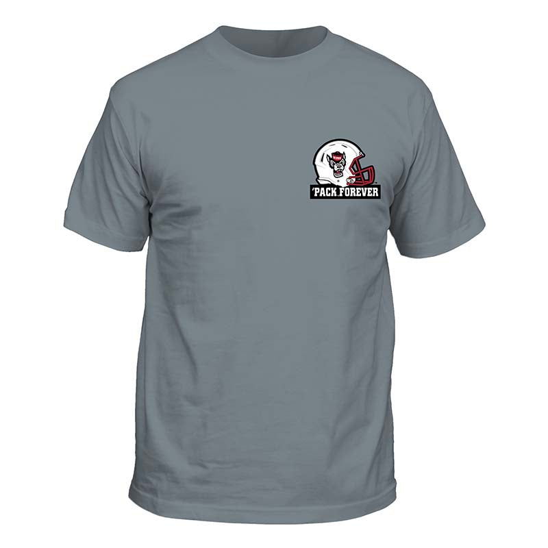 NC State Past and Present Helmets Short Sleeve T-Shirt