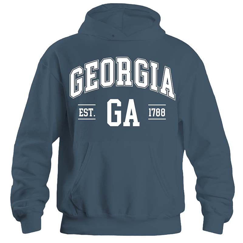 Georgia Established Hoodie in Airforce Blue