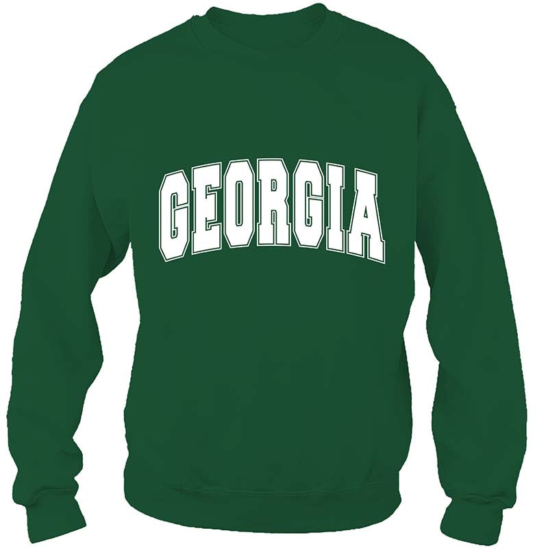 Georgia Bar Arch Crewneck Sweatshirt in Forest