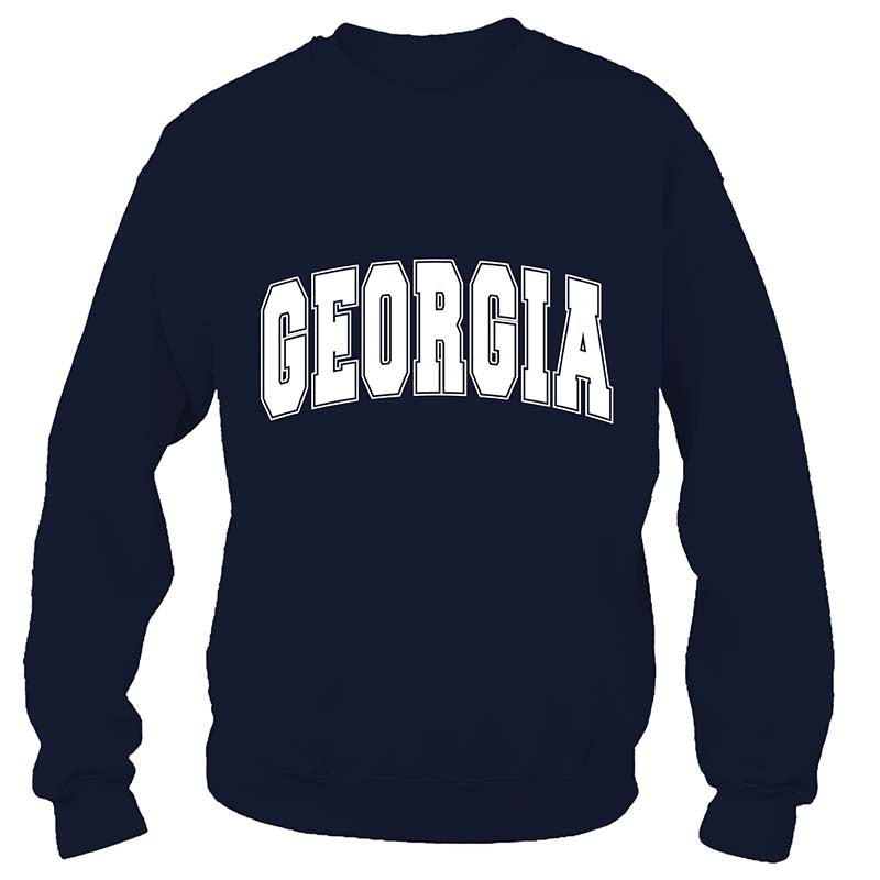 Georgia Bar Arch Crewneck Sweatshirt in Navy