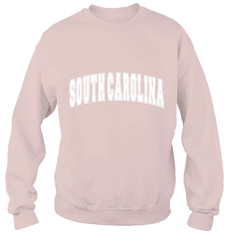 South Carolina Bar Arch Crewneck Sweatshirt in Dusty Rose