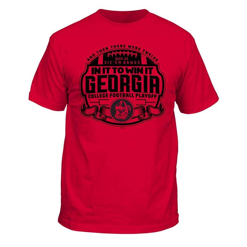 2024 CFP UGA In It To Win It Short Sleeve T-Shirt